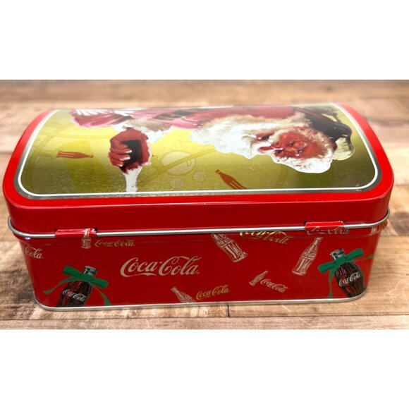 Vintage Coca-Cola Santa Claus Collectors Tin Storage Container - Picture 3 of 9